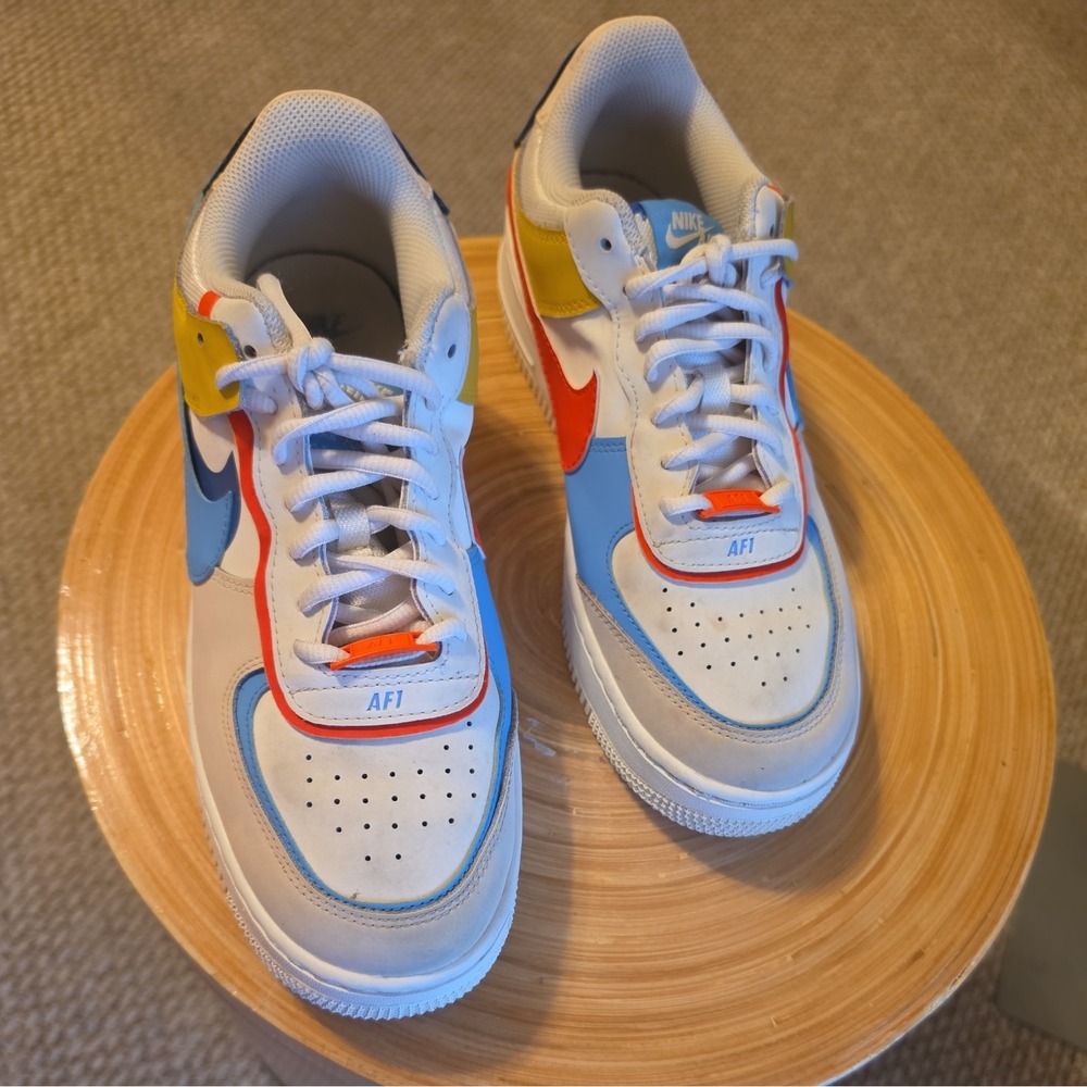 Nike Air Force 1 Shadow "Sail/Blue/Orange" – Women's Size 10 (US) - Picture 3 of 11
